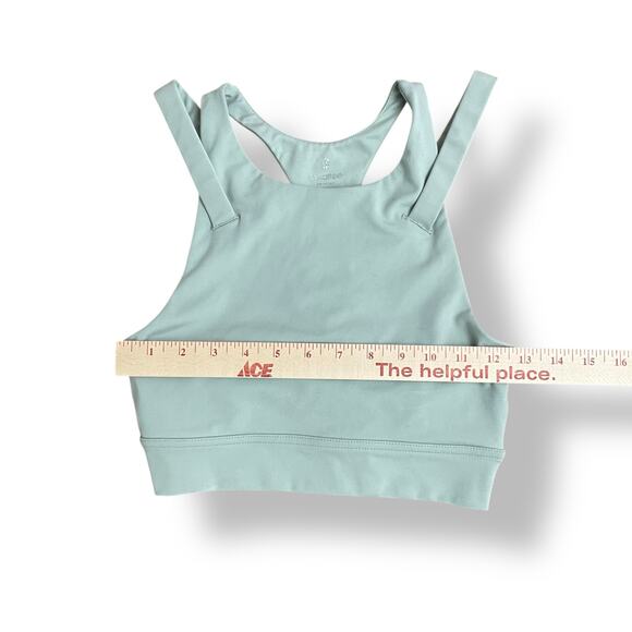 La Kottee Los Angeles Sage Green Strappy Racerback Sports Bra Top Size Small - Picture 3 of 7